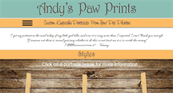 Desktop Screenshot of andyspawprints.com