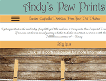 Tablet Screenshot of andyspawprints.com